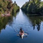 Canoeist on the Trent-Severn Waterway