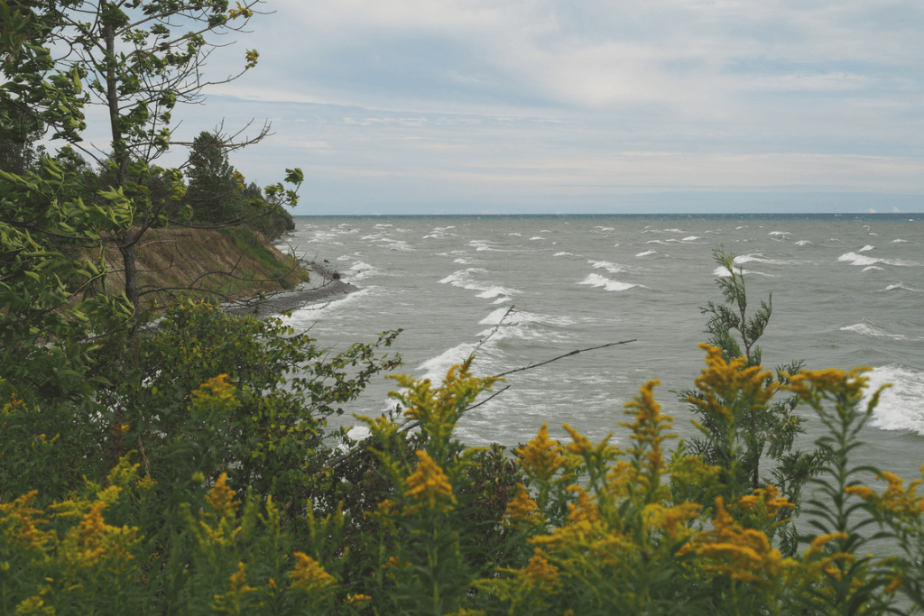 View from the shoreline of Lake Ontario