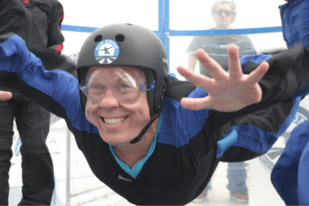 Author Marc Smith indoor skydiving