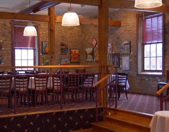 Upstairs in the Mill's private dining area