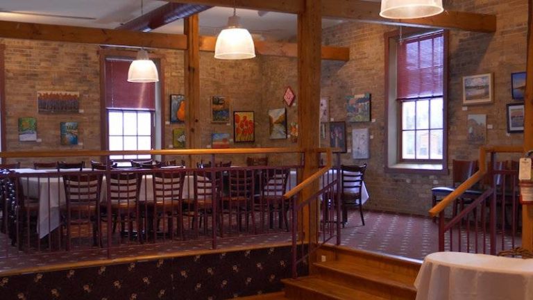 Upstairs in the Mill's private dining area