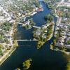 Aerial view of the Trent-Severn Waterway in summer