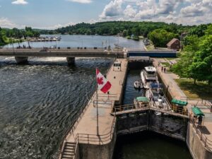 Elevated view of lock in Hastings