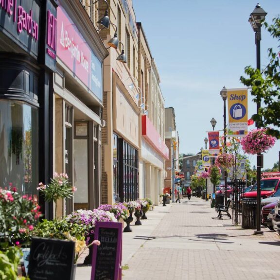 View down Kent St., Lindsay