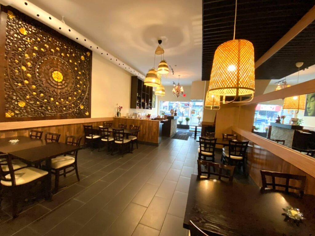 Interior of Real Thai Cuisine, Peterborough