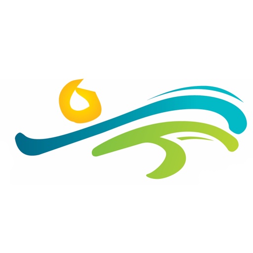 Yellow, blue, and green Kawarthas Northumberland logo